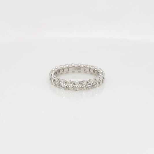 2.13 Carat Shared Prong Diamond Eternity Band in Platinum