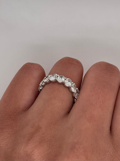 5.07 Carat Shared Prong Diamond Eternity Band in Platinum