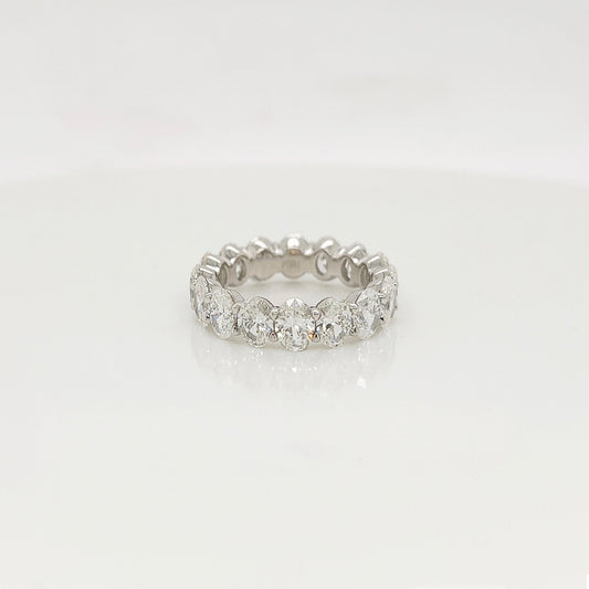 5.07 Carat Shared Prong Diamond Eternity Band in Platinum