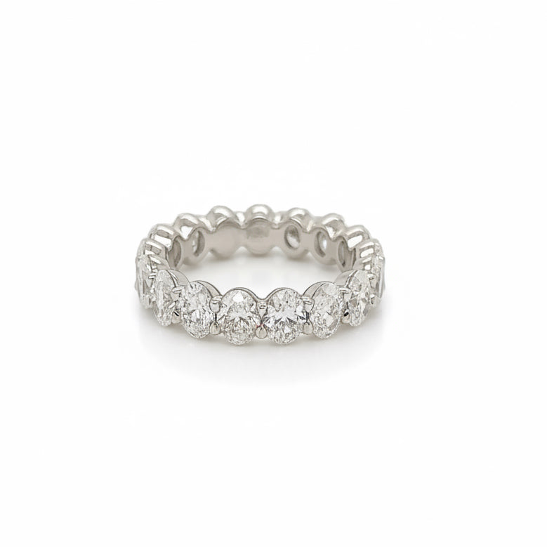 4.15 Carat Shared Prong Diamond Eternity Band in Platinum