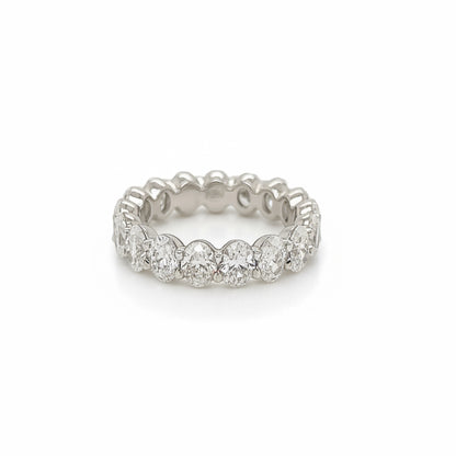 4.15 Carat Shared Prong Diamond Eternity Band in Platinum