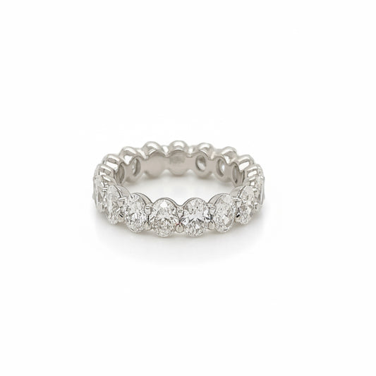 4.15 Carat Shared Prong Diamond Eternity Band in Platinum