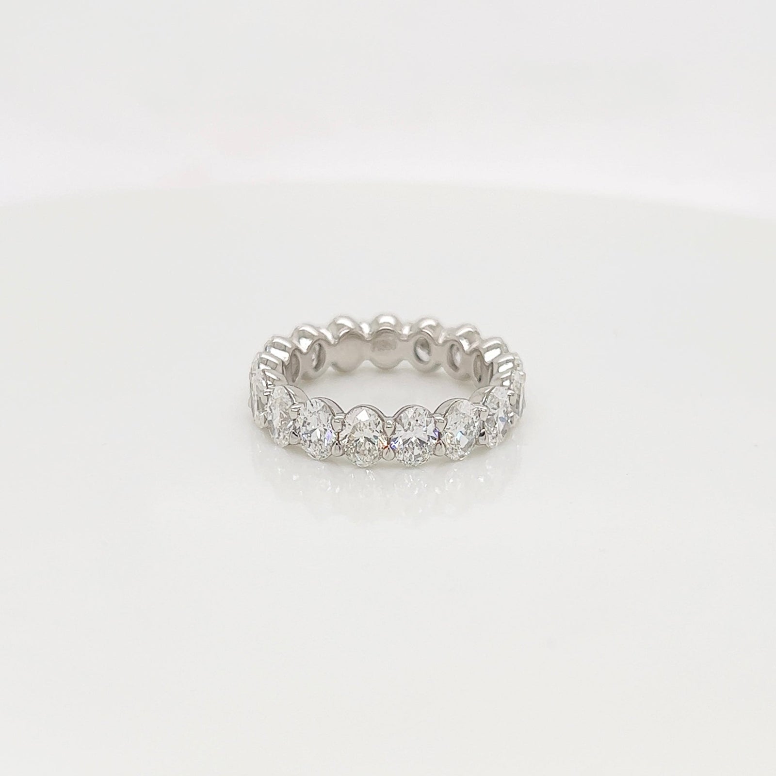 4.15 Carat Shared Prong Diamond Eternity Band in Platinum