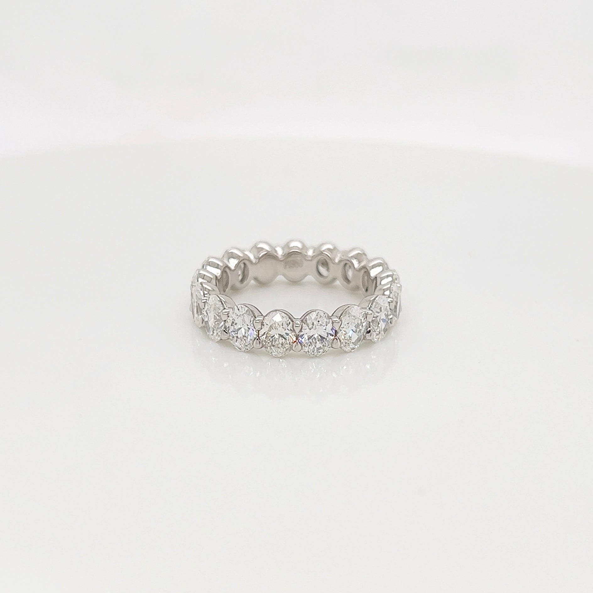 4.15 Carat Shared Prong Diamond Eternity Band in Platinum