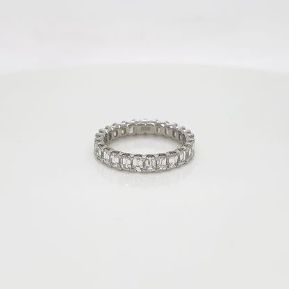 2.63 Carat Shared Prong Diamond Eternity Band in Platinum