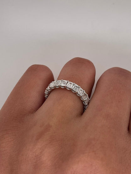3.49 Carat Shared Prong Diamond Eternity Band in Platinum