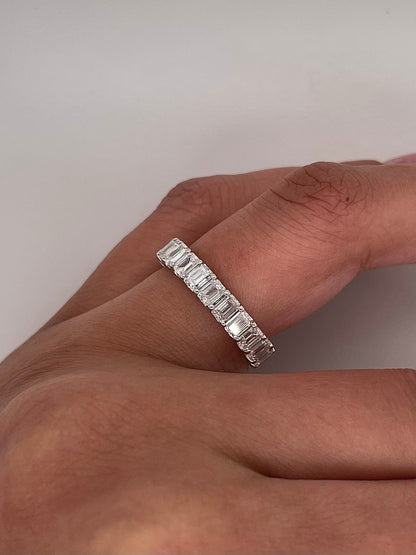 3.49 Carat Shared Prong Diamond Eternity Band in Platinum