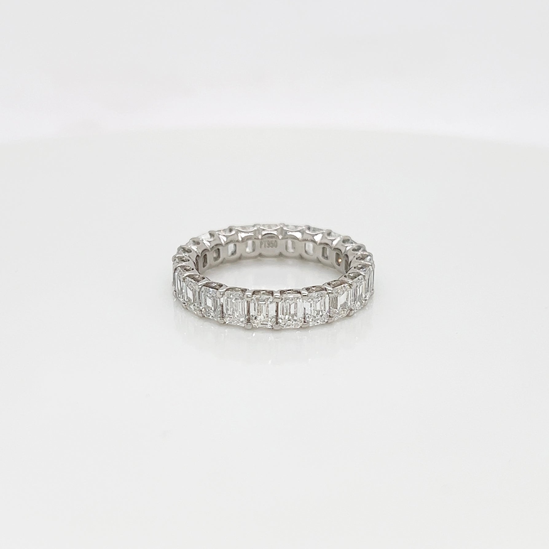3.49 Carat Shared Prong Diamond Eternity Band in Platinum