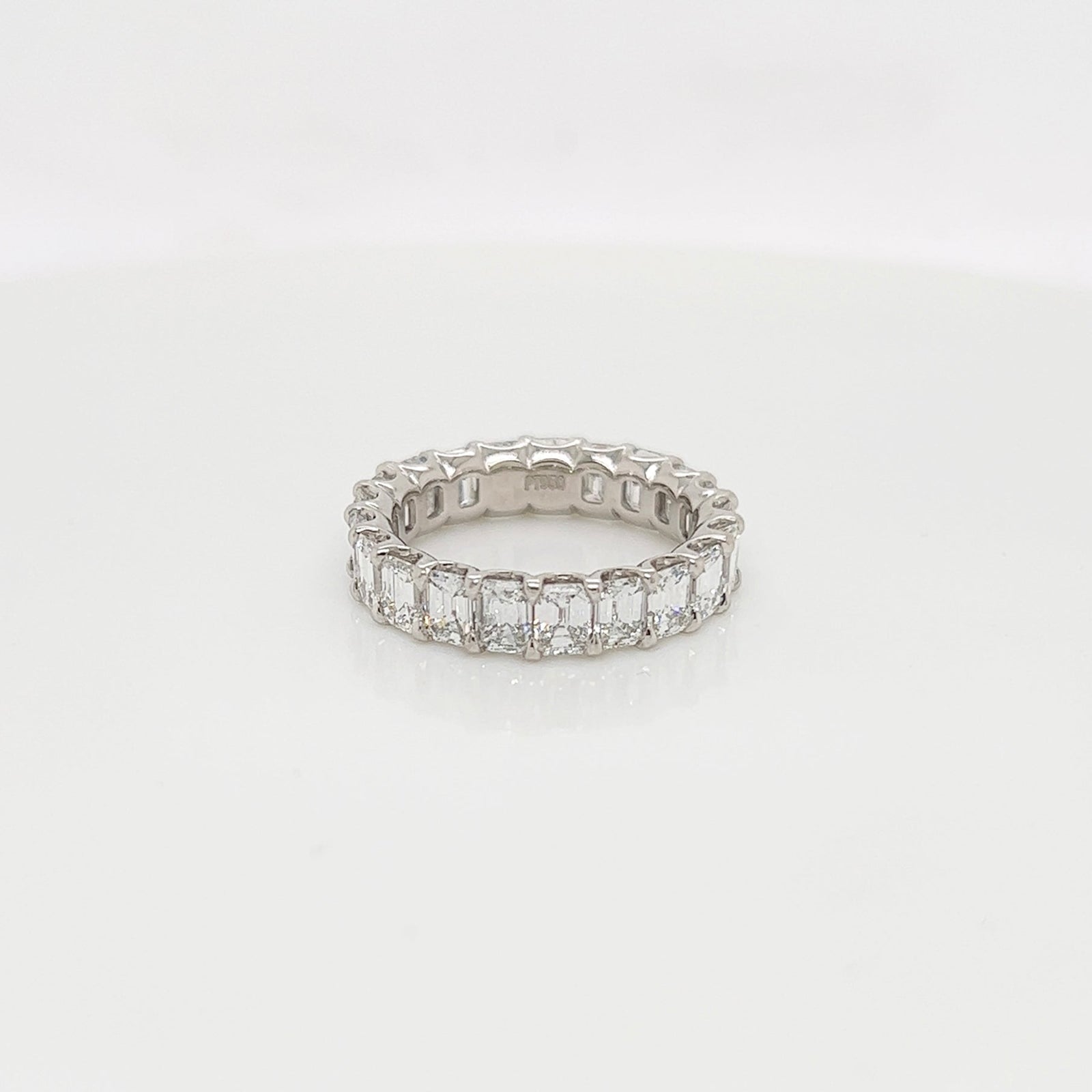 4.38 Carat Shared Prong Diamond Eternity Band in Platinum