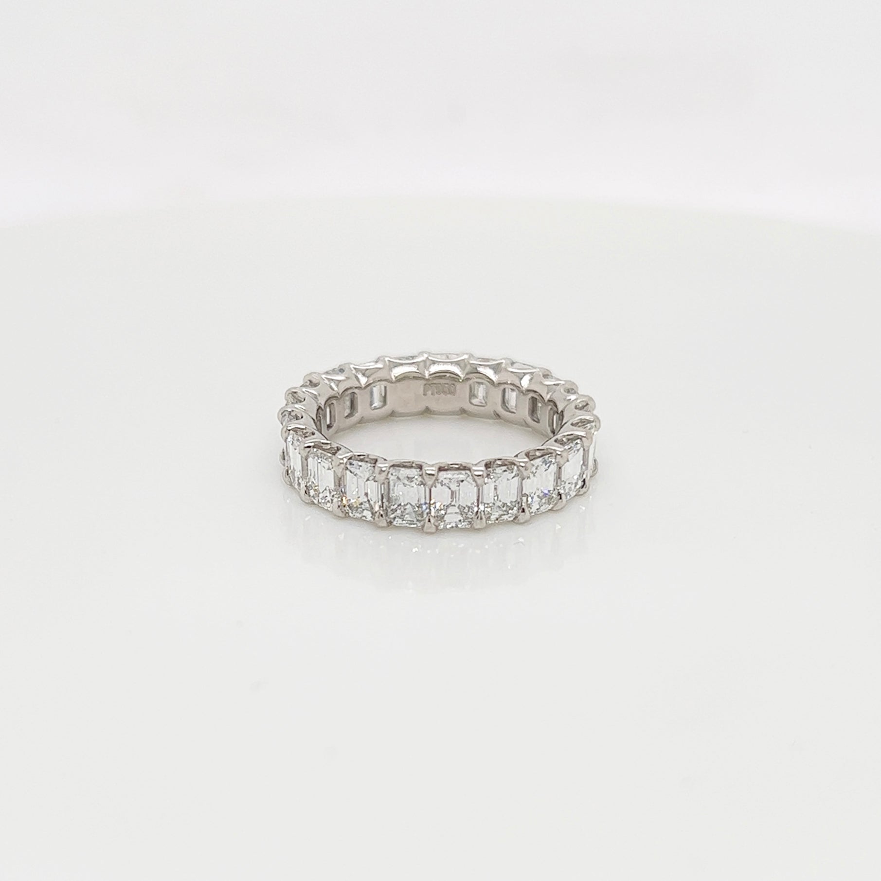 4.38 Carat Shared Prong Diamond Eternity Band in Platinum