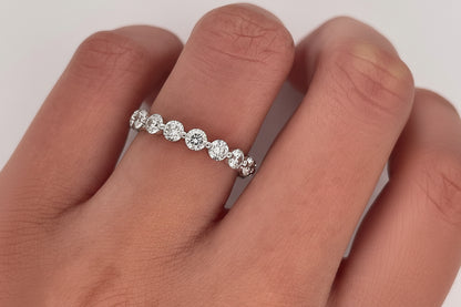 1.90 Carat Shared Prong Diamond Eternity Band in 14K White Gold