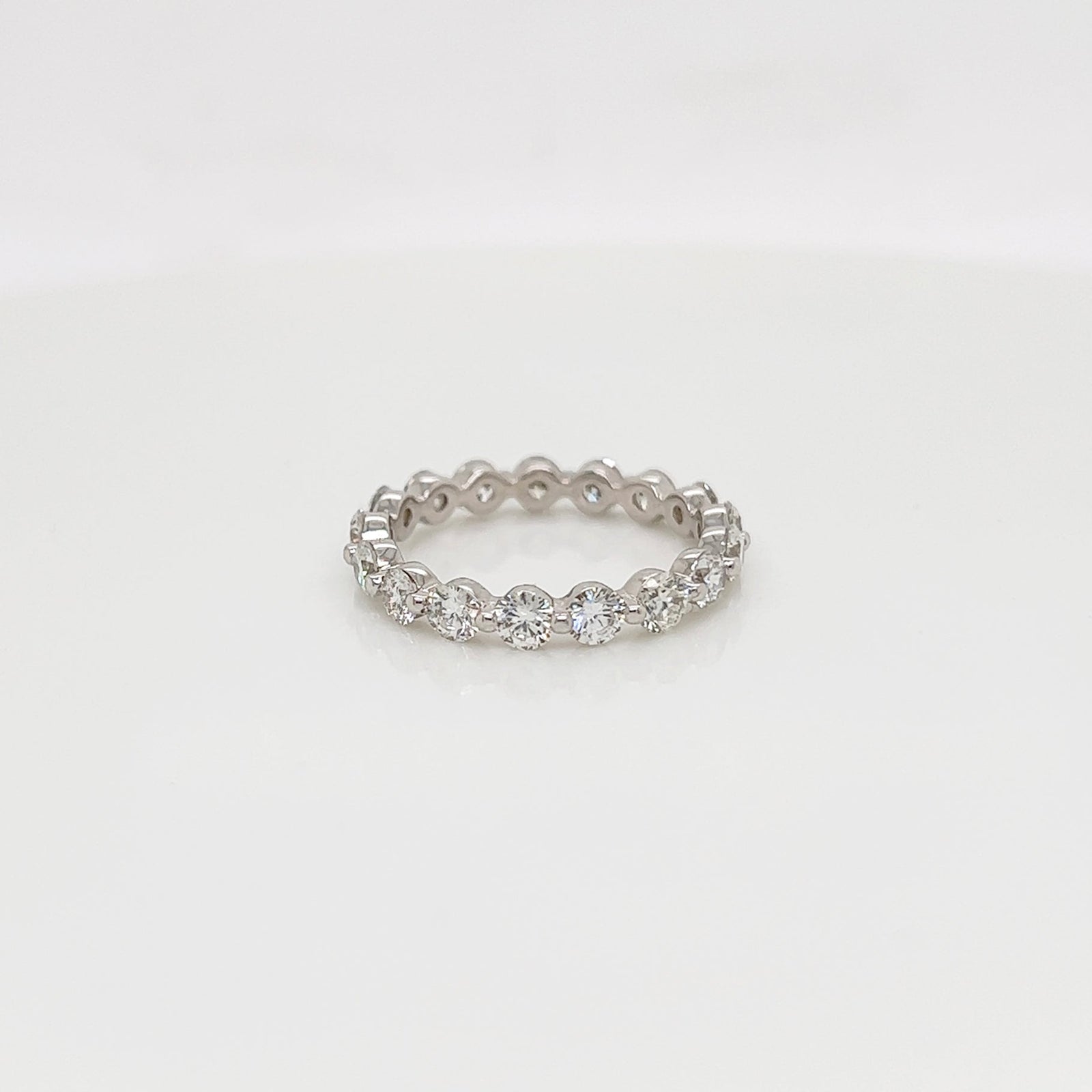 1.90 Carat Shared Prong Diamond Eternity Band in 14K White Gold