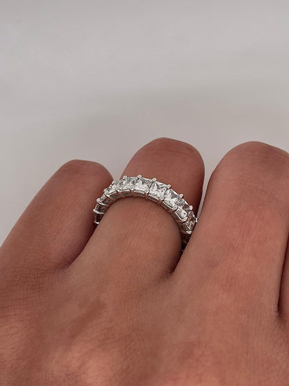 5.13 Carat Shared Prong Diamond Eternity Band in Platinum