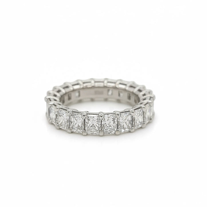 5.13 Carat Shared Prong Diamond Eternity Band in Platinum