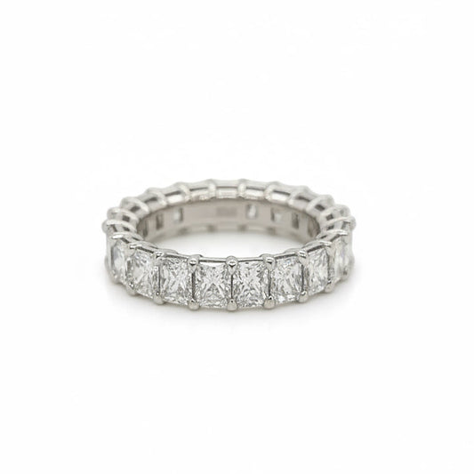 5.13 Carat Shared Prong Diamond Eternity Band in Platinum