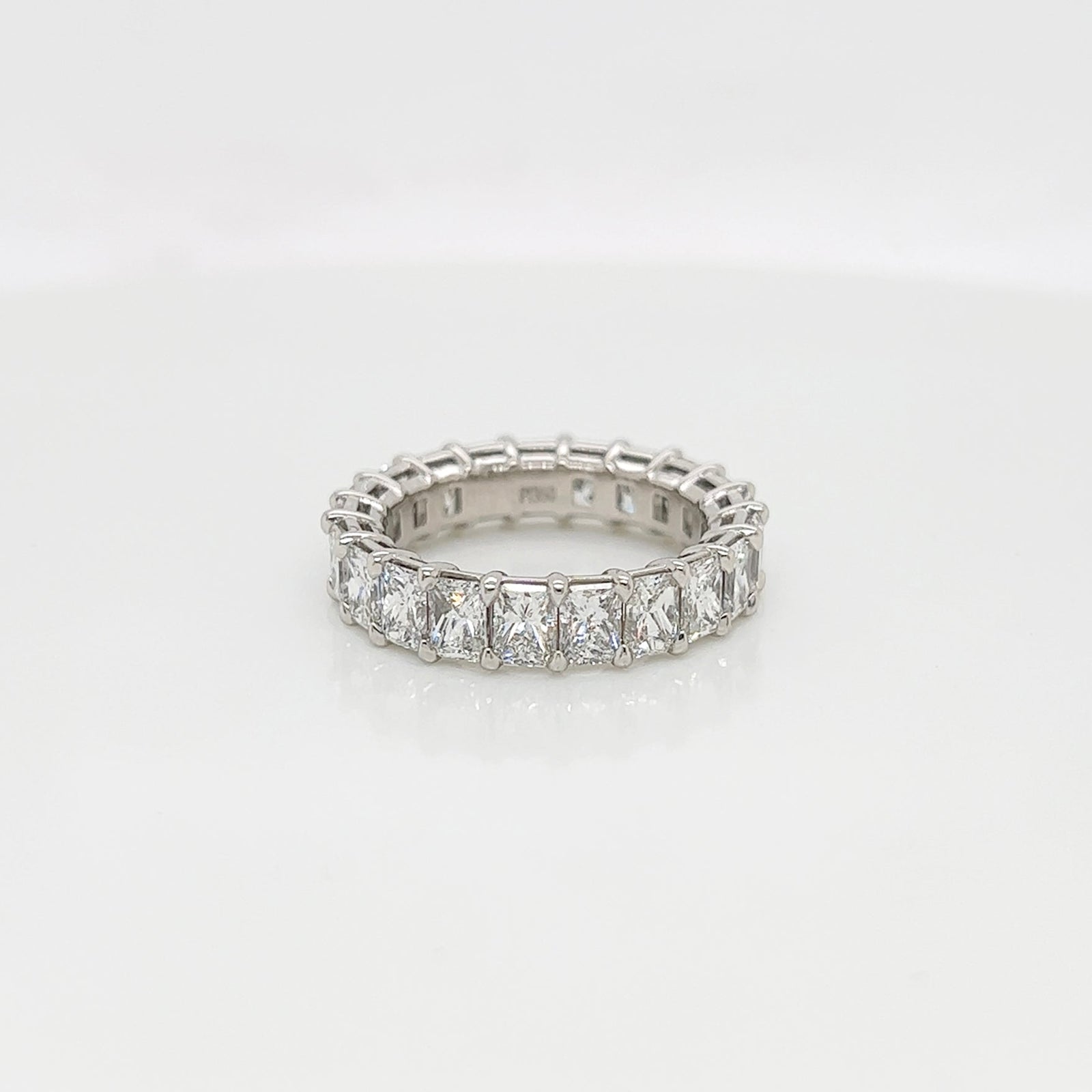 5.13 Carat Shared Prong Diamond Eternity Band in Platinum
