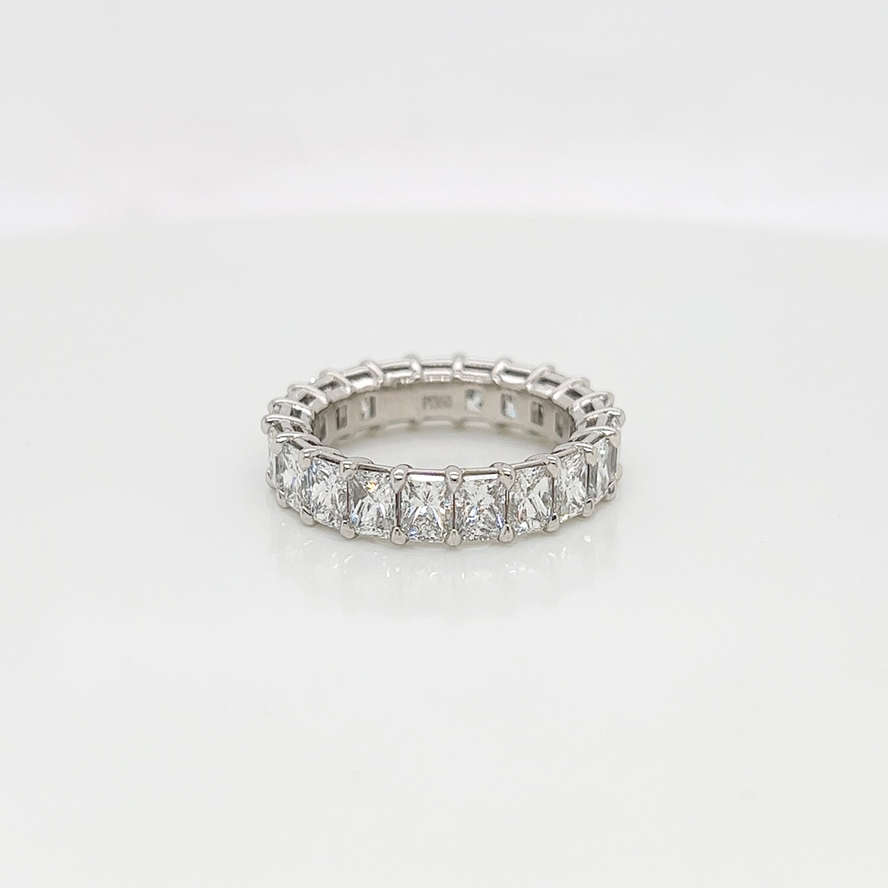 5.13 Carat Shared Prong Diamond Eternity Band in Platinum