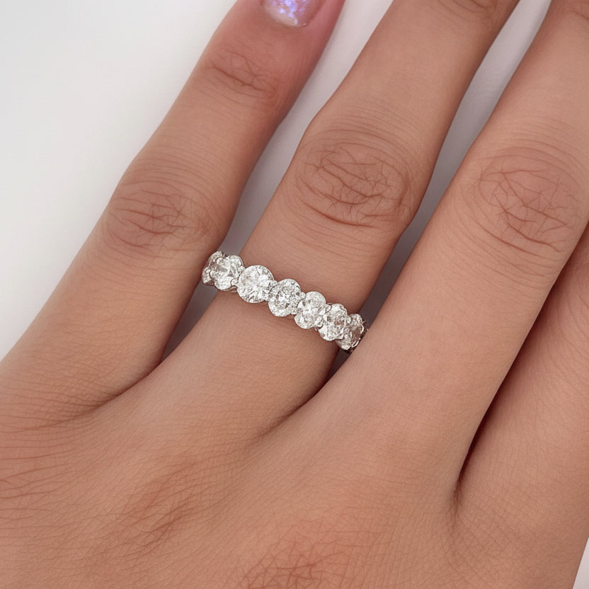 4.38 Carat Shared Prong Diamond Eternity Band in Platinum 4.38 ct. tw.