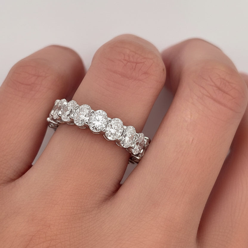 5.74 Carat Shared Prong Diamond Eternity Band in Platinum 5.74 ct. tw.