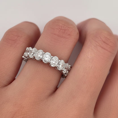 5.74 Carat Shared Prong Diamond Eternity Band in Platinum 5.74 ct. tw.
