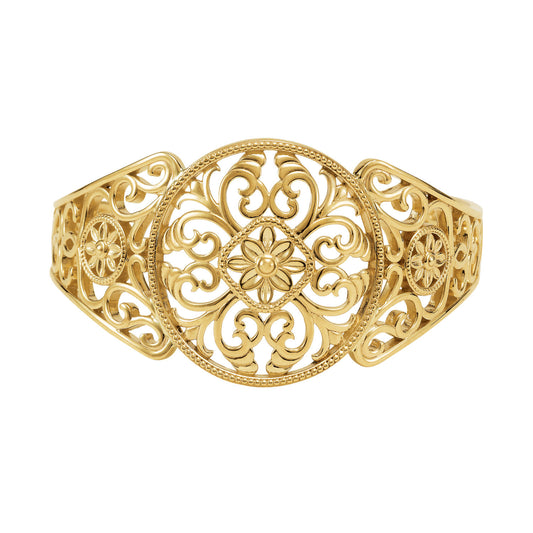 "BRC736" Filigree Cuff Bracelet