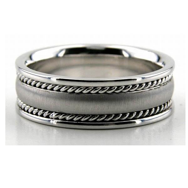 14K White Gold Wedding Bandin 14K White Gold