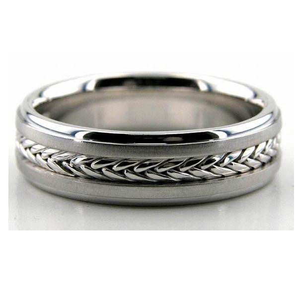 14K White Gold Wedding Band in 14K White Gold