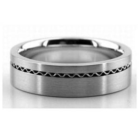 14K White Gold Wedding Band in 14K White Gold