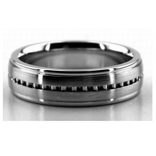 14K White Gold Wedding Band in 14K White Gold
