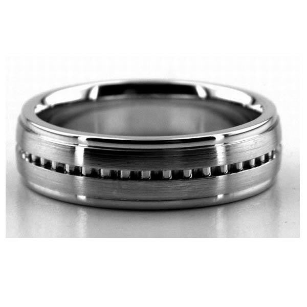 14K White Gold Wedding Band in 14K White Gold