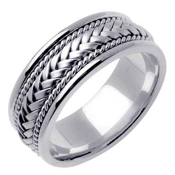 14K White Gold Wedding Band in 14K White Gold