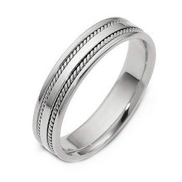 14K White Gold Wedding Bandin 14K White Gold