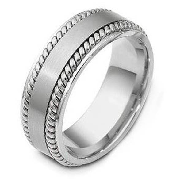 14K White Gold Wedding Band in 14K White Gold