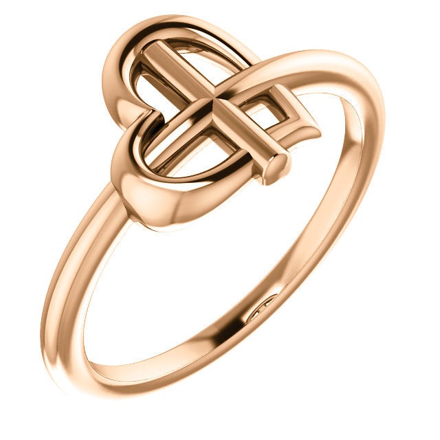 Heart Cross Ring