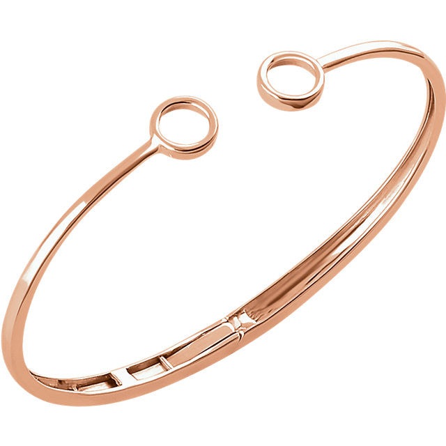Hinged Circle Bangle Bracelet