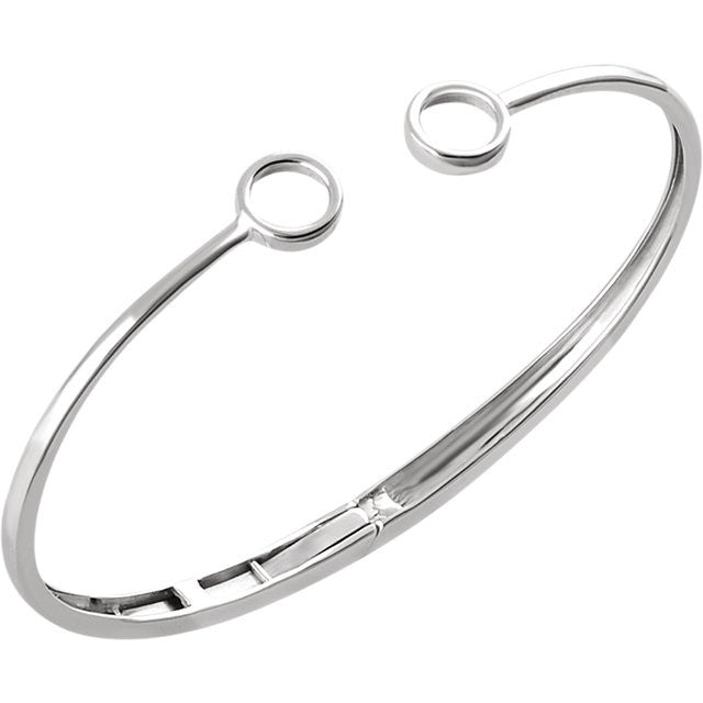 Hinged Circle Bangle Bracelet