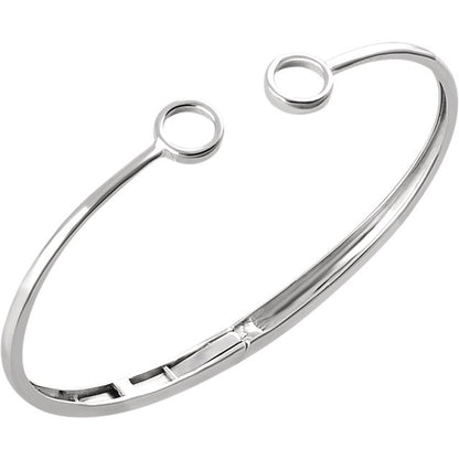 Hinged Circle Bangle Bracelet
