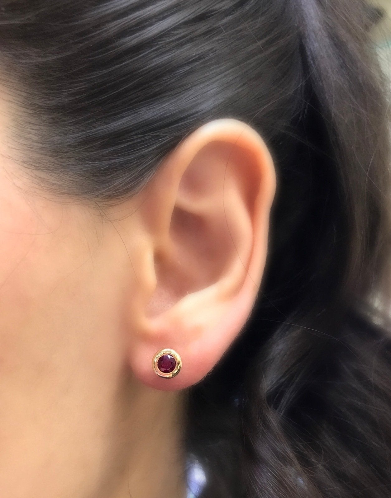 "EARR03365" Ladies Ruby Studs EARR03365
