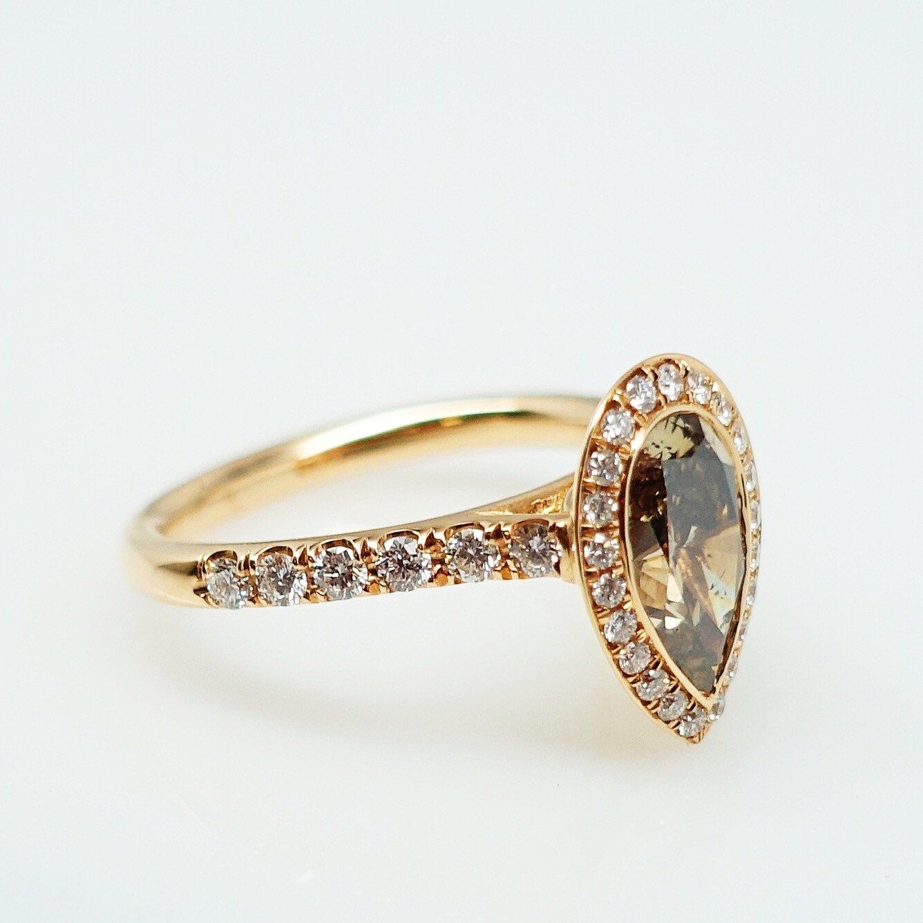 "LADRG01610" Fancy Brown Diamond Engagement Ring