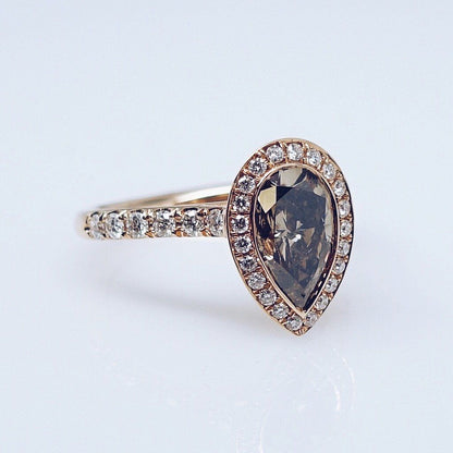 "LADRG01610" Fancy Brown Diamond Engagement Ring