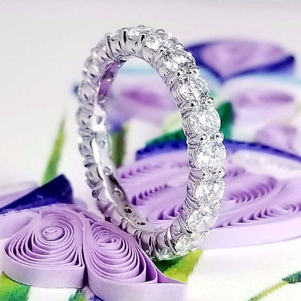 "ETNBD03044" Diamond Eternity Band Shared Prong 1.85cts