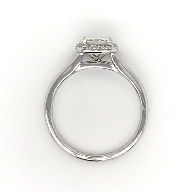 "ENGR03120" Princess Cut Halo Set Diamond Engagement Ring