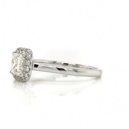 Princess Cut Halo Set Diamond Engagement Ring
