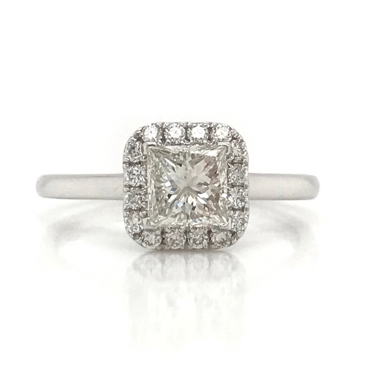 14K White Gold Square Diamond Semi-mount Engagement Ring | Dahlkemper's  Jewelry