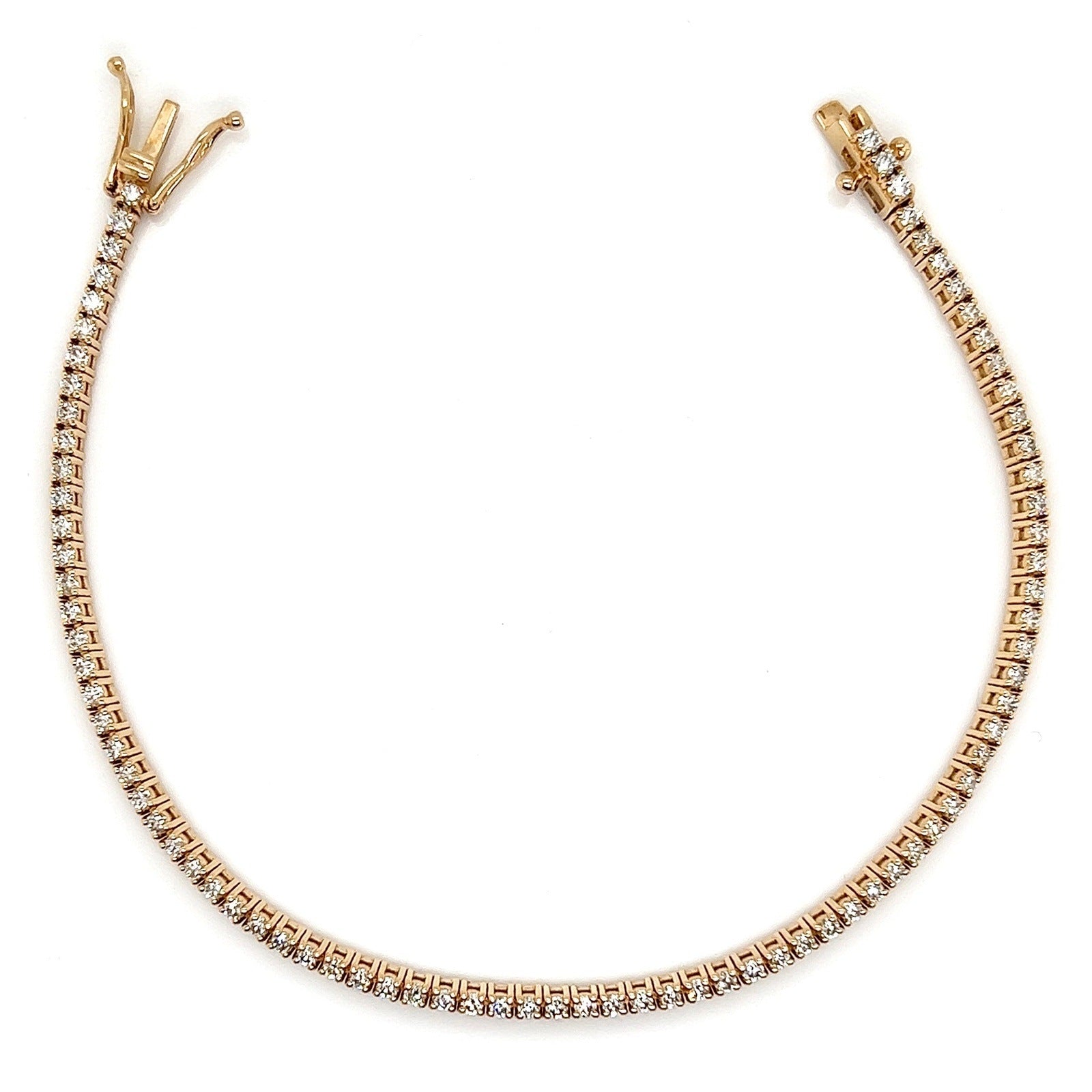 "BRAC01470" Round Brilliant Cut Tennis Bracelet