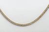 4.17 Carat Diamond Tennis Necklace with Round Diamonds in Yellow Gold Chain