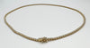 3.65 Carat Tennis Necklace with Round Diamonds in Gold Chain