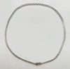 4.56 Carat Tennis Necklace with Round Diamonds in White Gold Chain