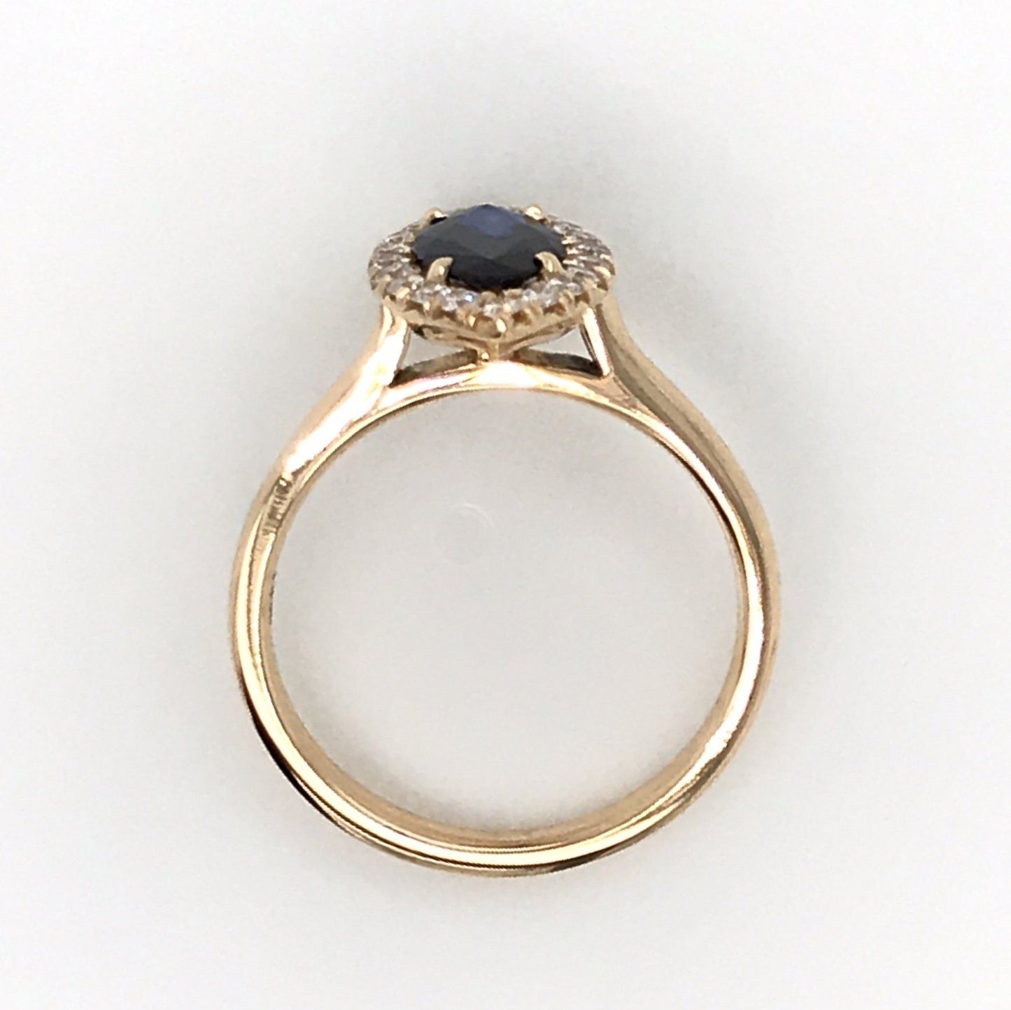 1.30 Total Carat Sapphire Diamond Engagement Ring