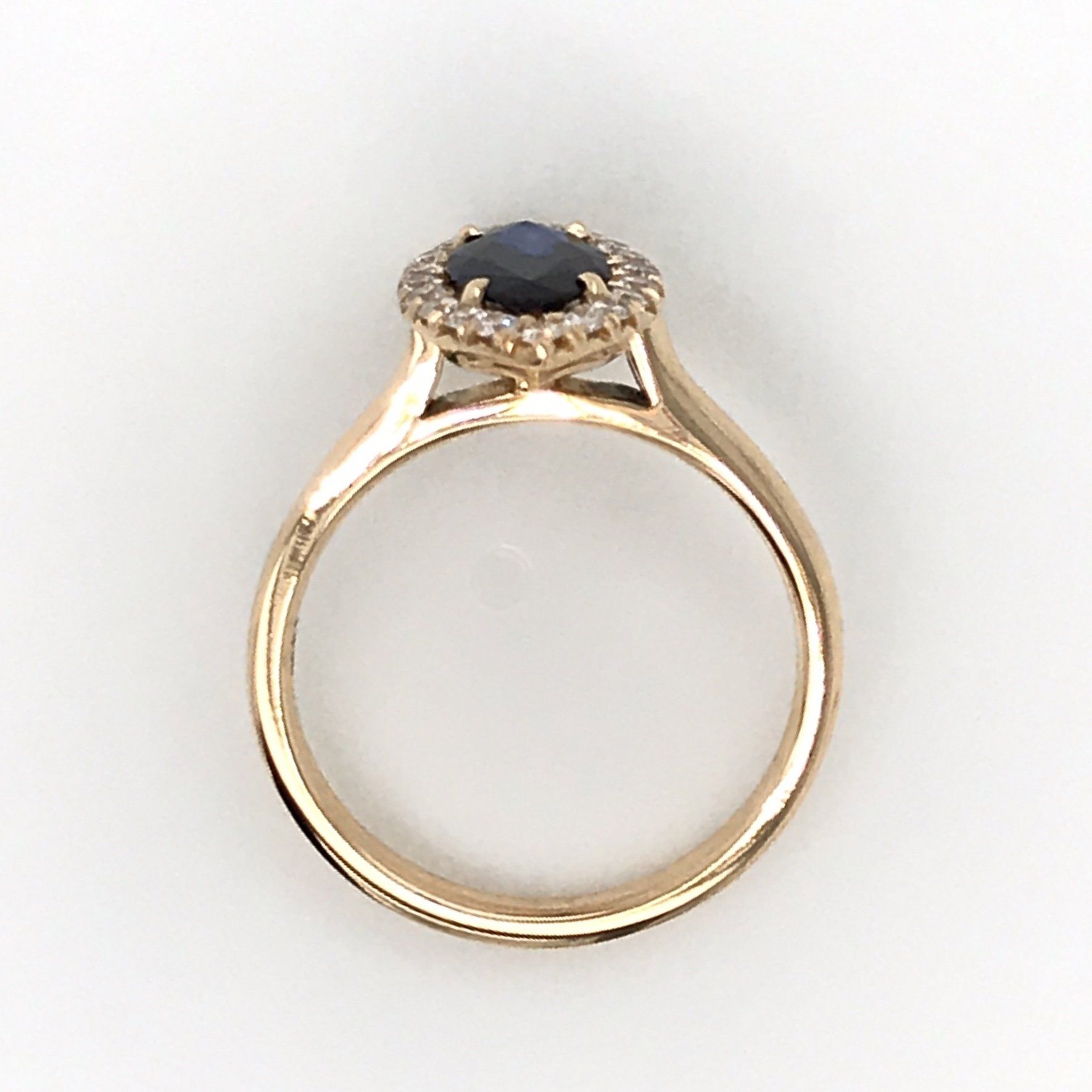 1.30 Total Carat Sapphire Diamond Engagement Ring